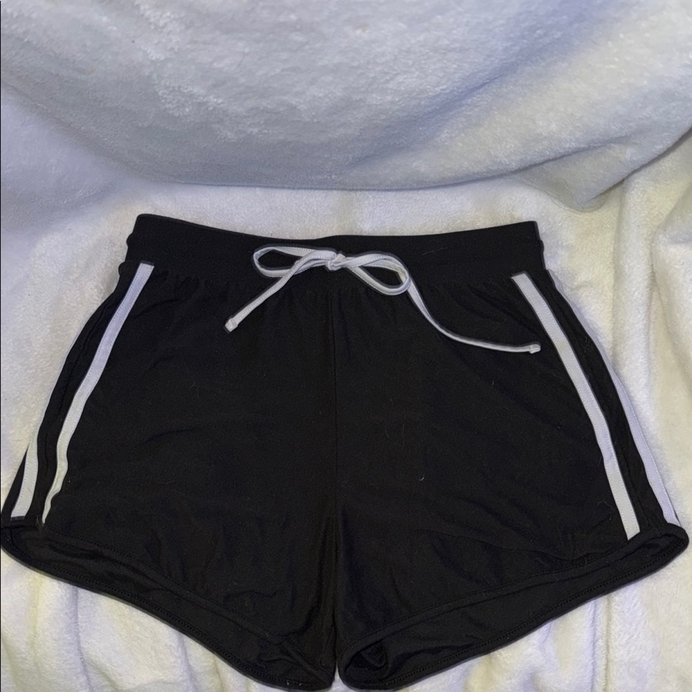 Black Women's Shorts with White Trim